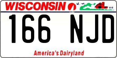 WI license plate 166NJD
