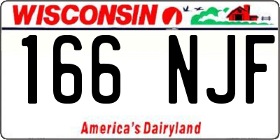 WI license plate 166NJF