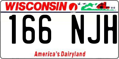 WI license plate 166NJH
