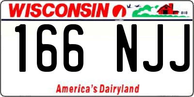 WI license plate 166NJJ