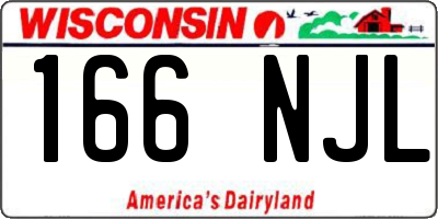 WI license plate 166NJL