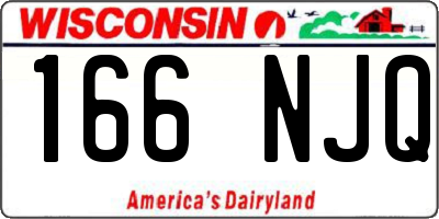 WI license plate 166NJQ