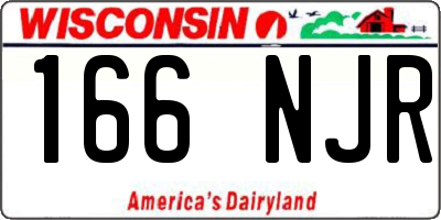 WI license plate 166NJR