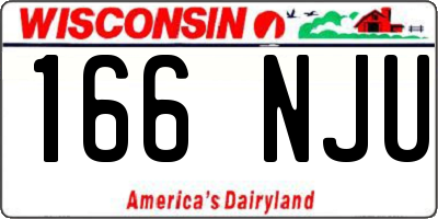 WI license plate 166NJU