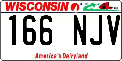 WI license plate 166NJV