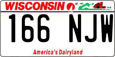 WI license plate 166NJW