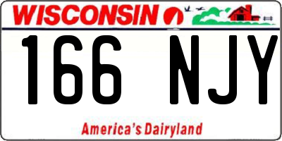 WI license plate 166NJY