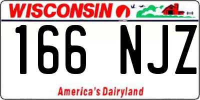 WI license plate 166NJZ