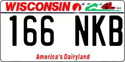 WI license plate 166NKB