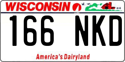 WI license plate 166NKD