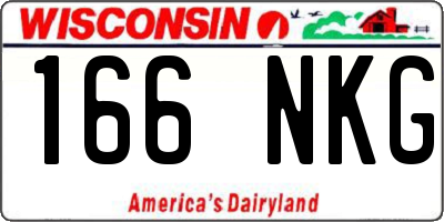 WI license plate 166NKG