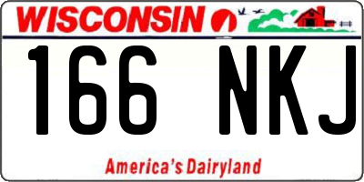 WI license plate 166NKJ