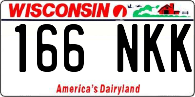 WI license plate 166NKK