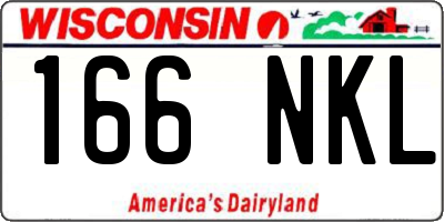 WI license plate 166NKL