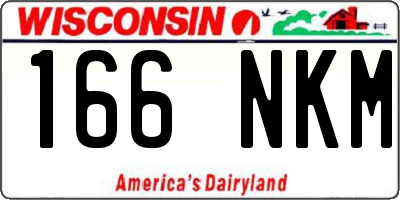 WI license plate 166NKM