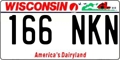 WI license plate 166NKN