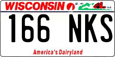 WI license plate 166NKS