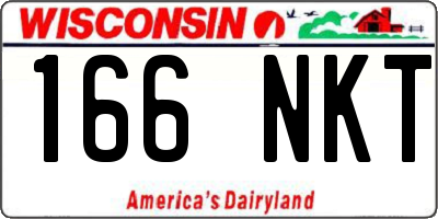 WI license plate 166NKT