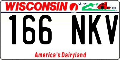 WI license plate 166NKV