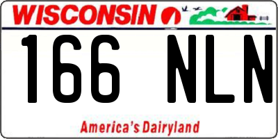 WI license plate 166NLN