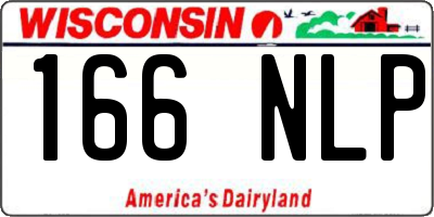 WI license plate 166NLP