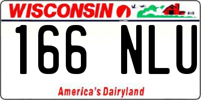 WI license plate 166NLU