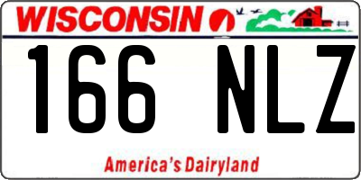 WI license plate 166NLZ