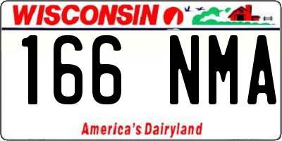 WI license plate 166NMA