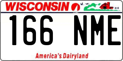 WI license plate 166NME