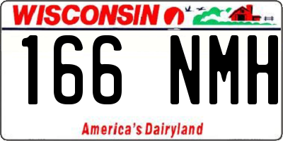 WI license plate 166NMH