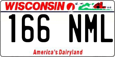 WI license plate 166NML