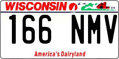 WI license plate 166NMV