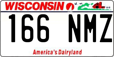 WI license plate 166NMZ