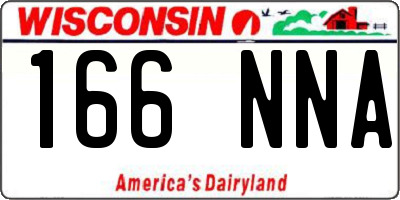 WI license plate 166NNA