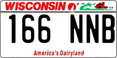 WI license plate 166NNB