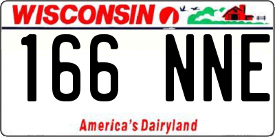 WI license plate 166NNE