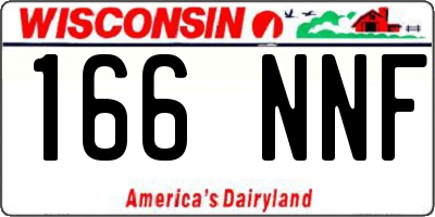 WI license plate 166NNF