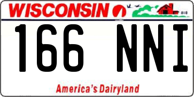 WI license plate 166NNI