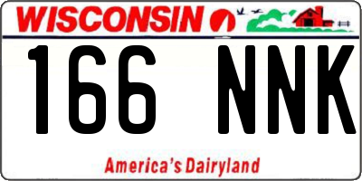 WI license plate 166NNK