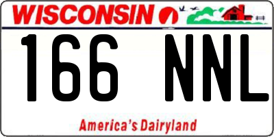 WI license plate 166NNL