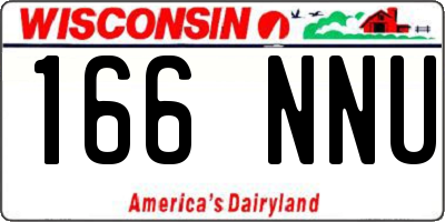 WI license plate 166NNU