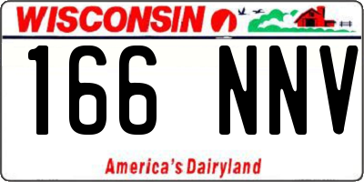 WI license plate 166NNV