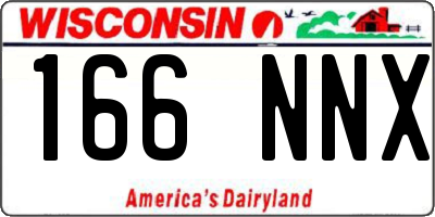 WI license plate 166NNX