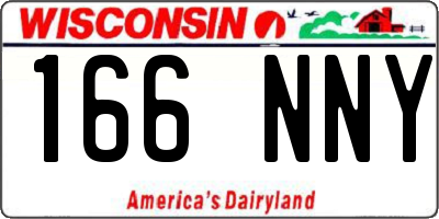 WI license plate 166NNY