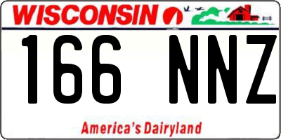 WI license plate 166NNZ