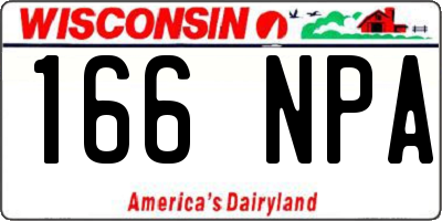 WI license plate 166NPA