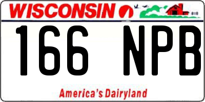 WI license plate 166NPB