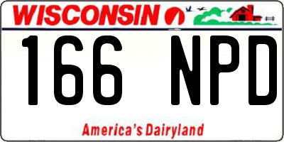 WI license plate 166NPD