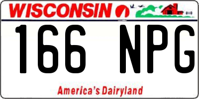 WI license plate 166NPG