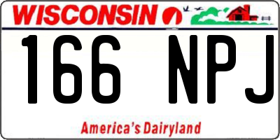 WI license plate 166NPJ